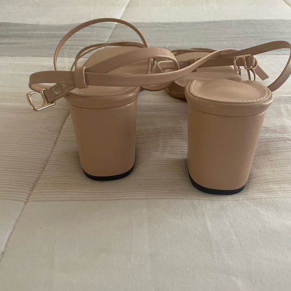 Nude Strappy Heels - Picture 4 of 5
